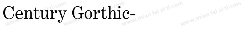 Century Gorthic字体转换